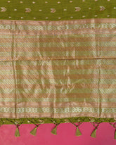 SC3018 - Linen Copper And Silver Butta With Stone